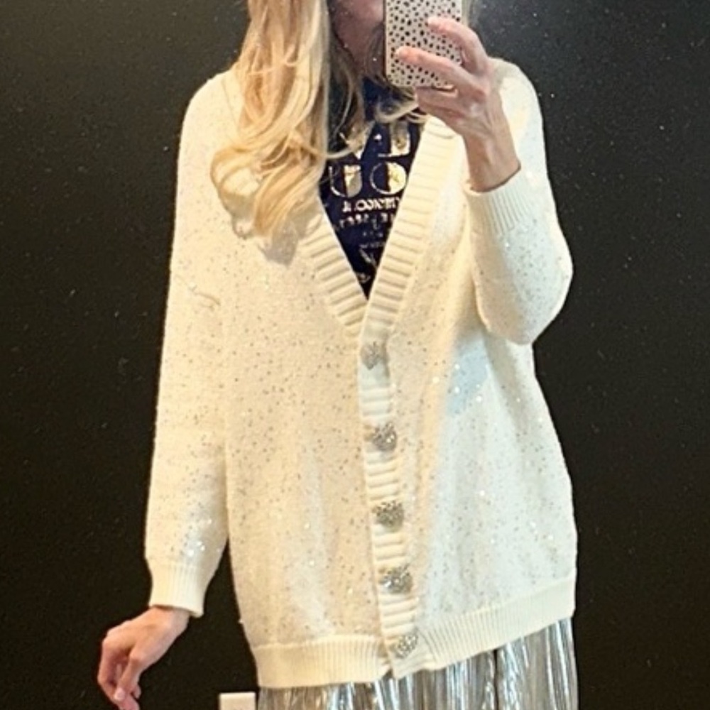 Anthropologie BHLDN Olivia Rubin Mika Sequin Cardigan NWT